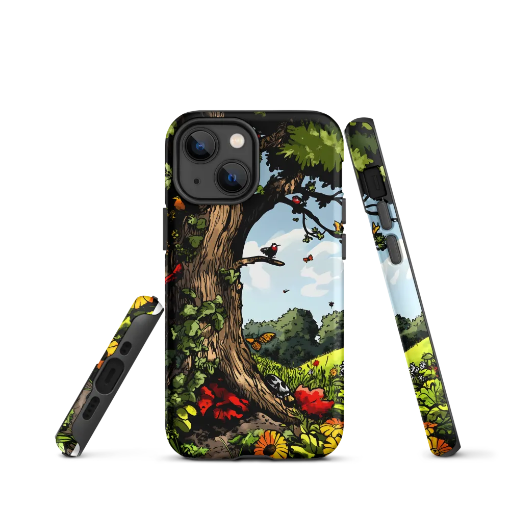 Vibrant Tree with Flora and Fauna | Phone Case