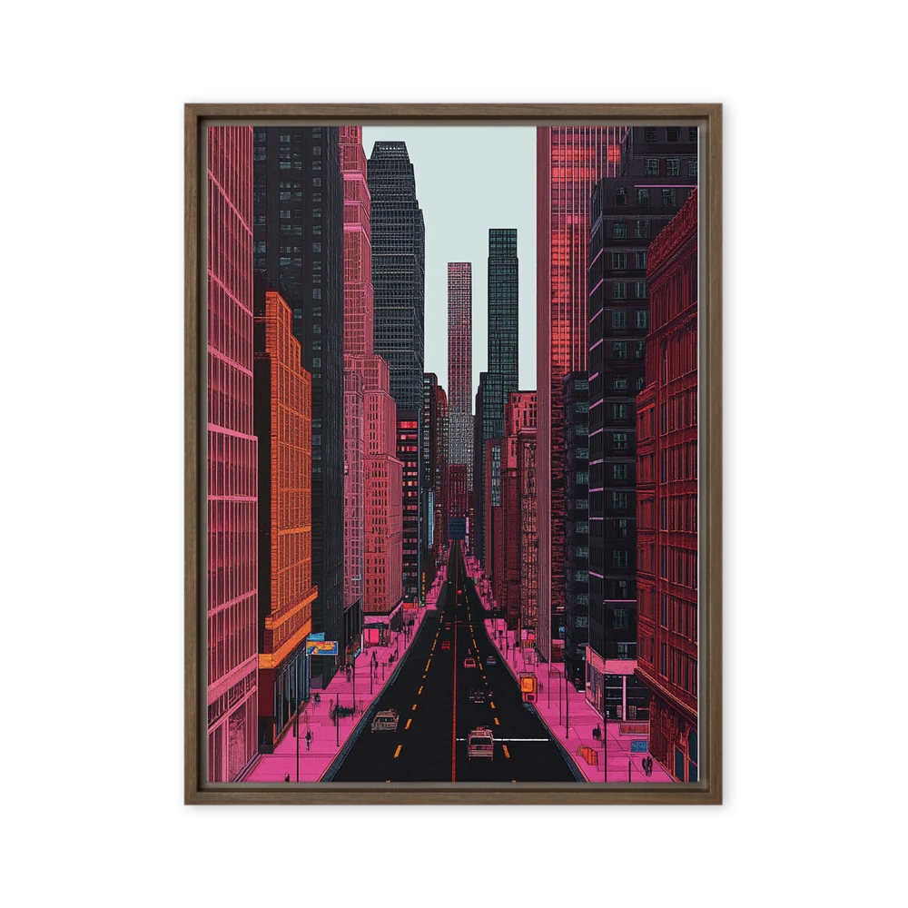 Neon Cityscape Vision | Art Print