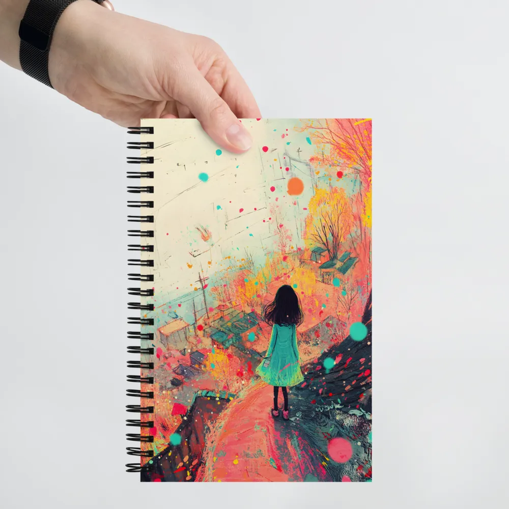 Overlooking the Colorful Village 
 Spiral Notebook | 140 pages