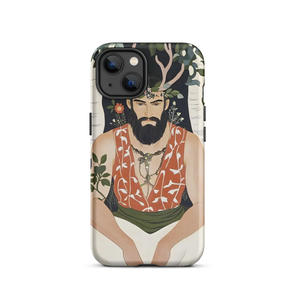 Man with Antlers in Nature | Phone Case
