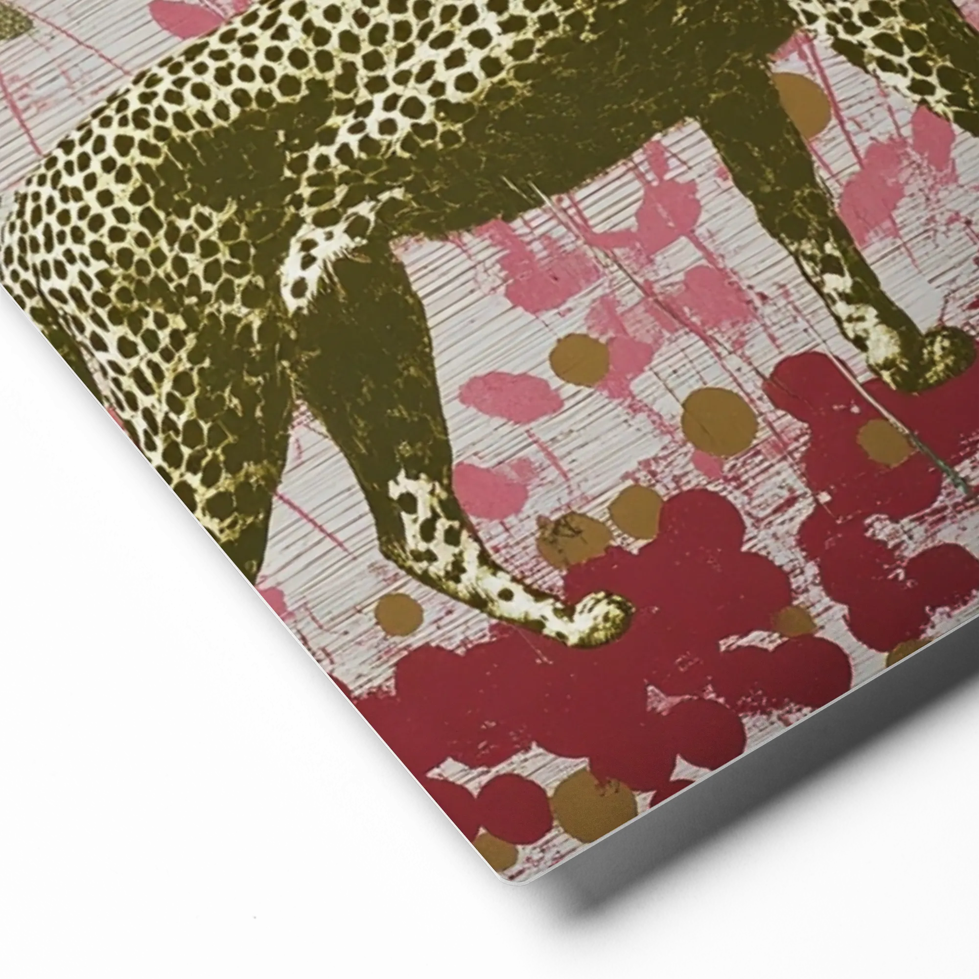 Golden Cheetah Path 
 Poster with Black Frame | 16″x 16″