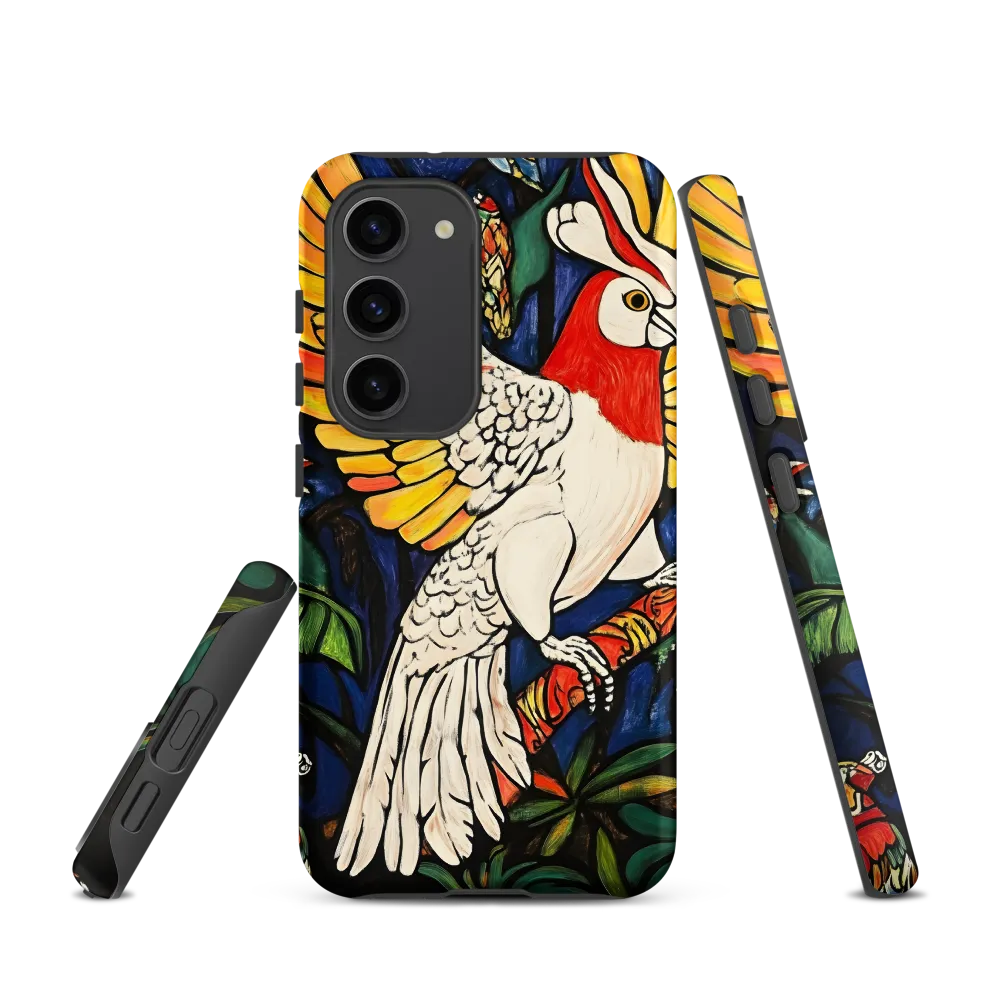 Stained-Glass Jungle Parrot | Phone Case