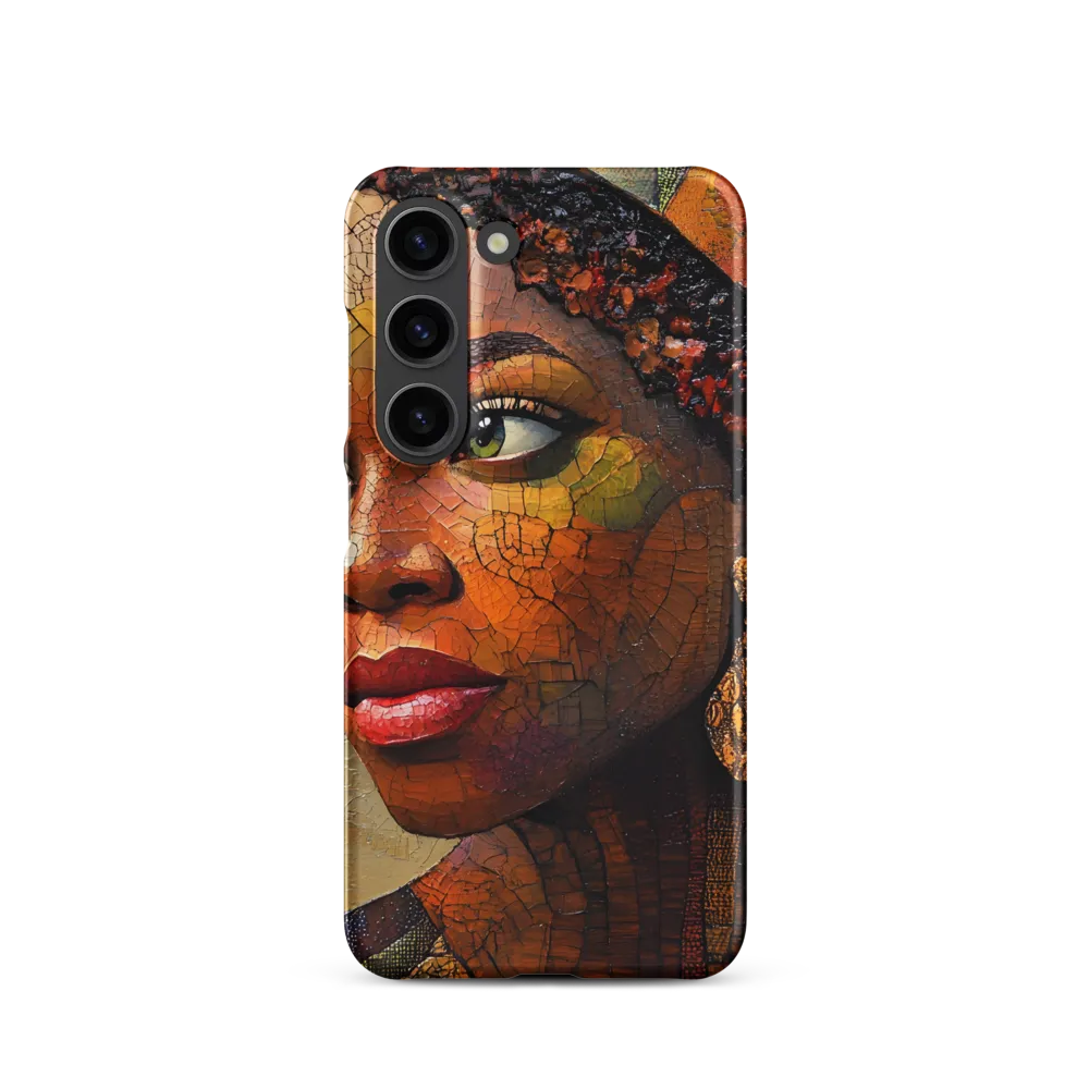 Textured Mixed Media Portrait of a Woman | Phone Case