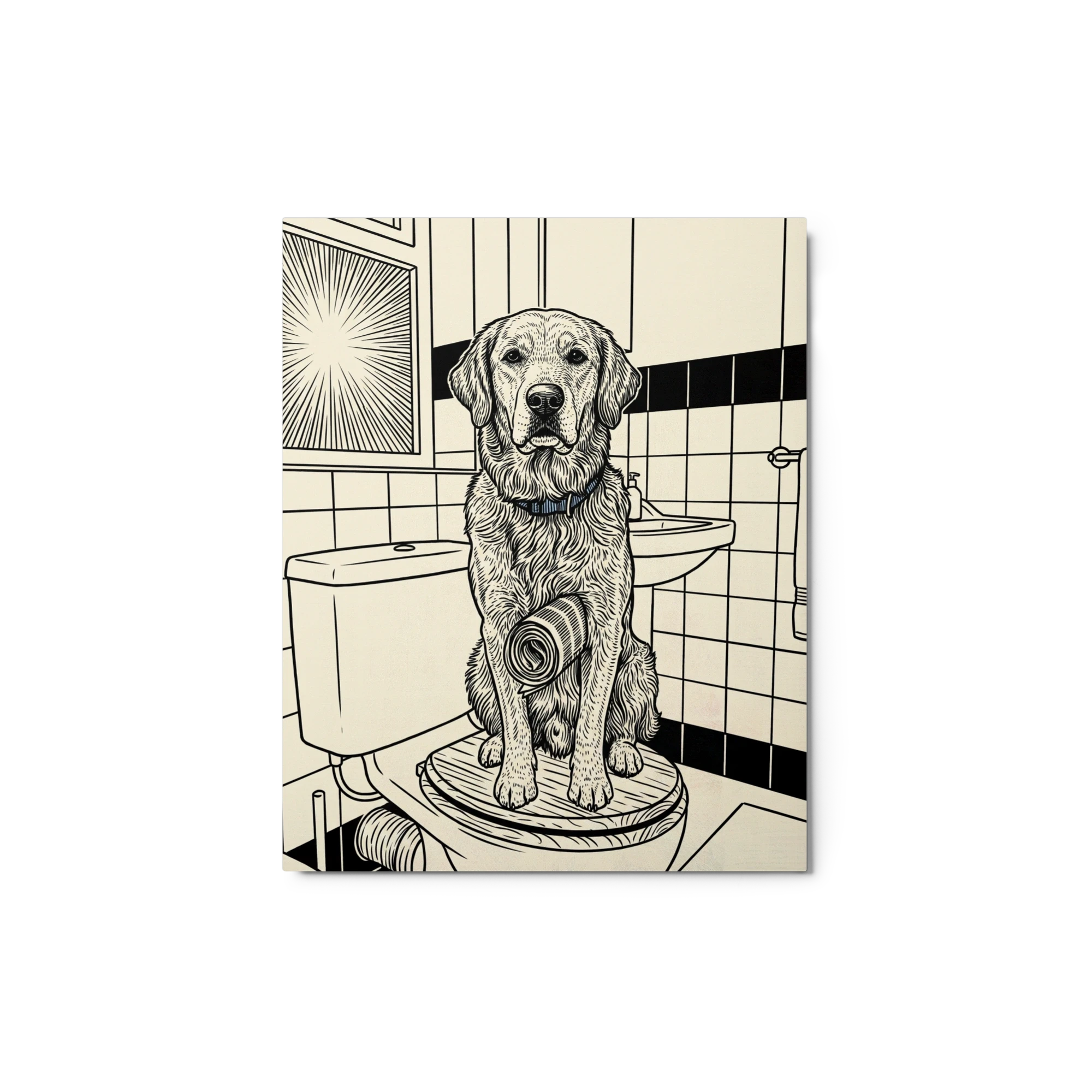 Pet Portrait — Folk Linocut