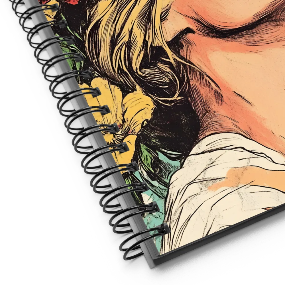 Floral Pop Portrait 
 Spiral Notebook | 140 pages