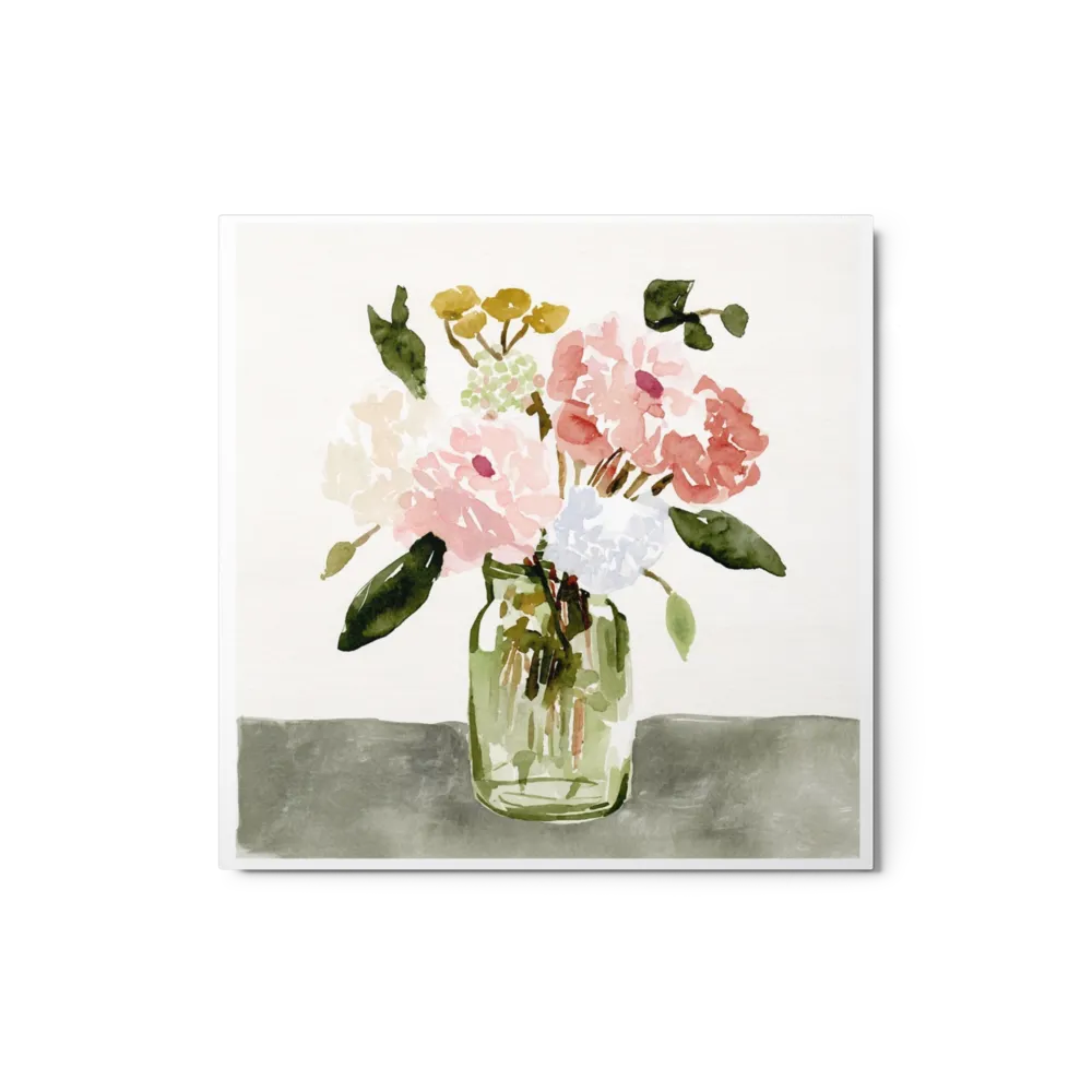 Peonies in Glass Vase
