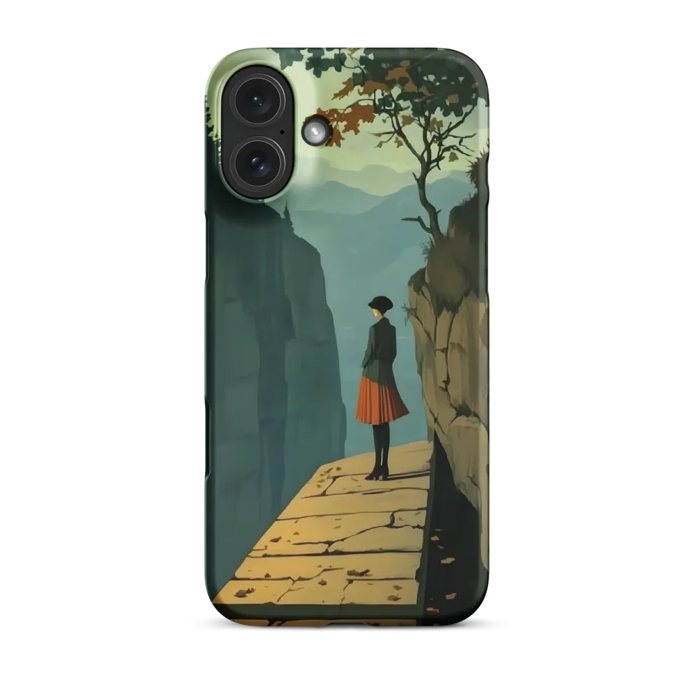 Surreal Woman on Cliff Path | Phone Case