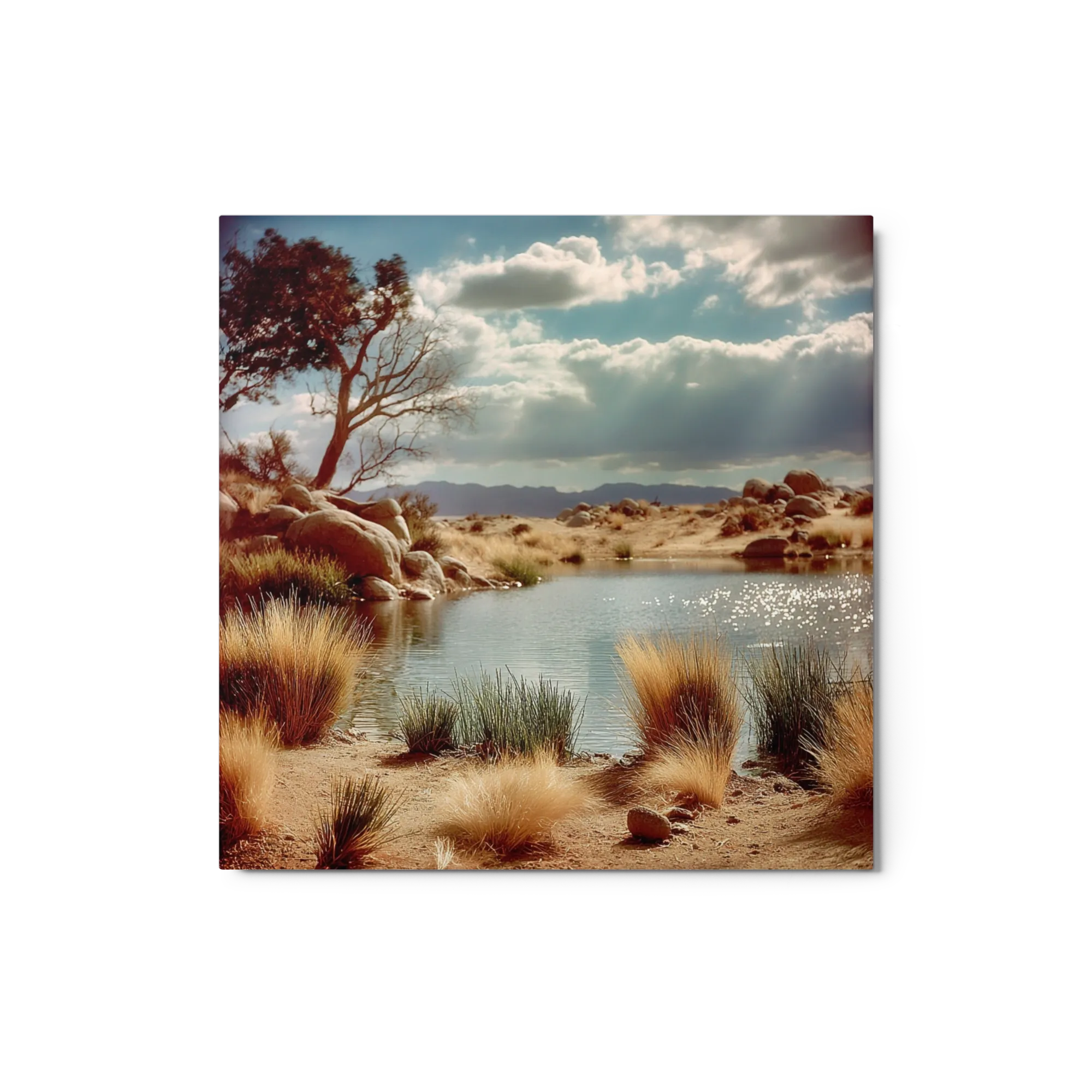 Desert Oasis Pond | Art Print