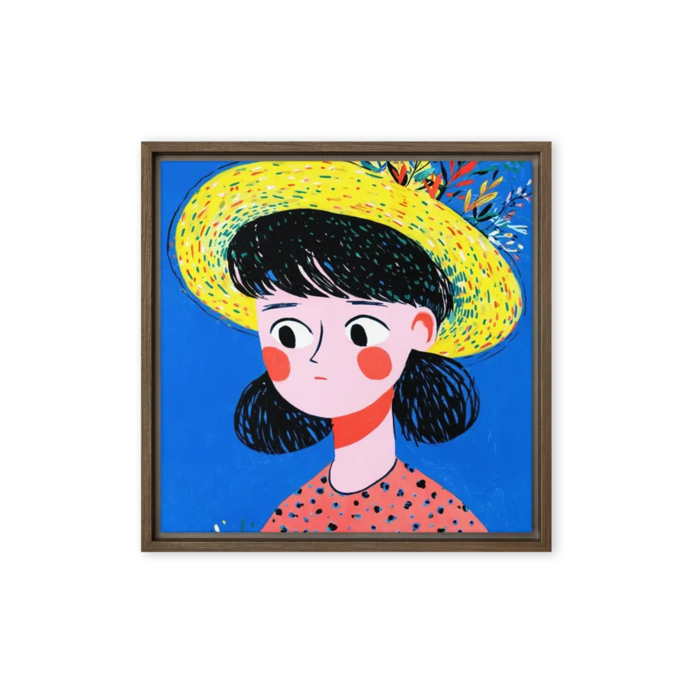 Girl in a Yellow Straw Hat | Art Print