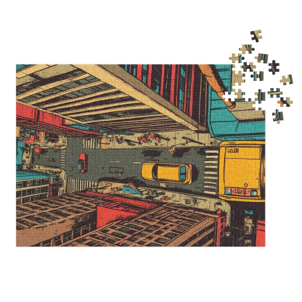 Urban Overhead 
 Jigsaw Puzzle in Tin Box