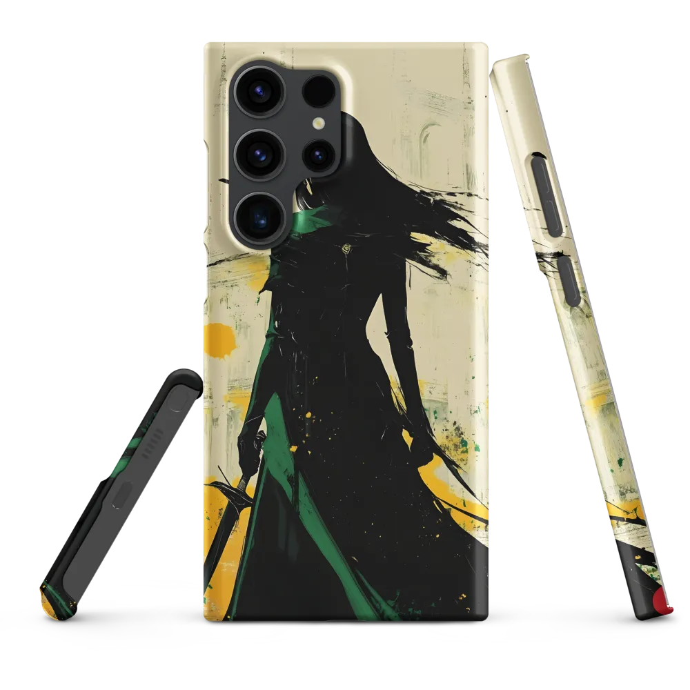 Silhouette of a Woman with Sword | Phone Case