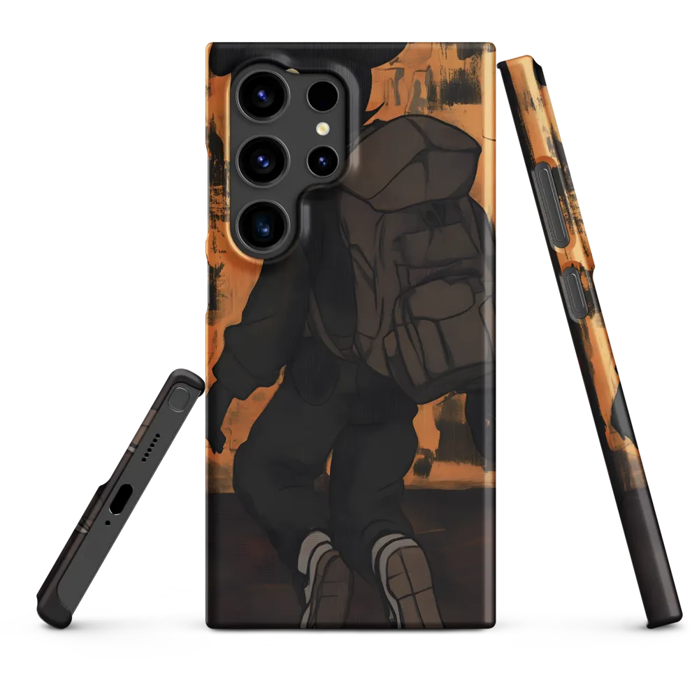 Cartoon Character with Backpack in Urban Setting | Phone Case
