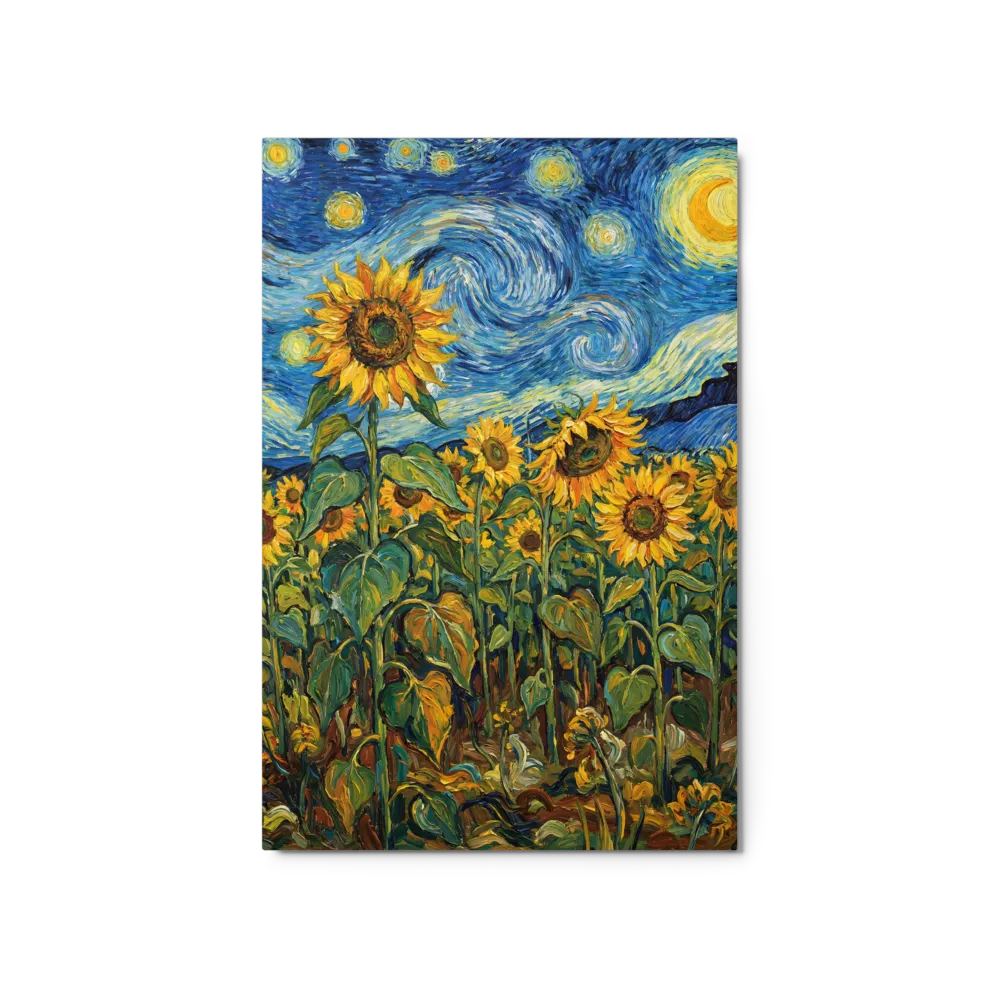 Sunflowers Under a Starry Night