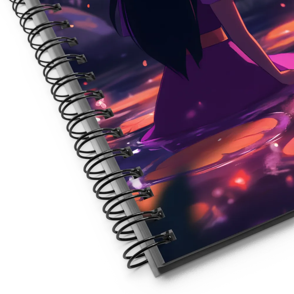 Night Lily Pond Glow 
 Spiral Notebook | 140 pages
