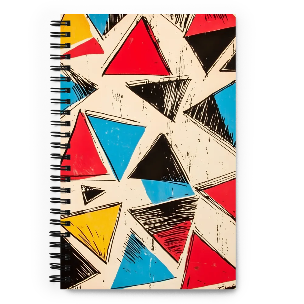 Abstract Geometric Triangles 
 Spiral Notebook | 140 pages