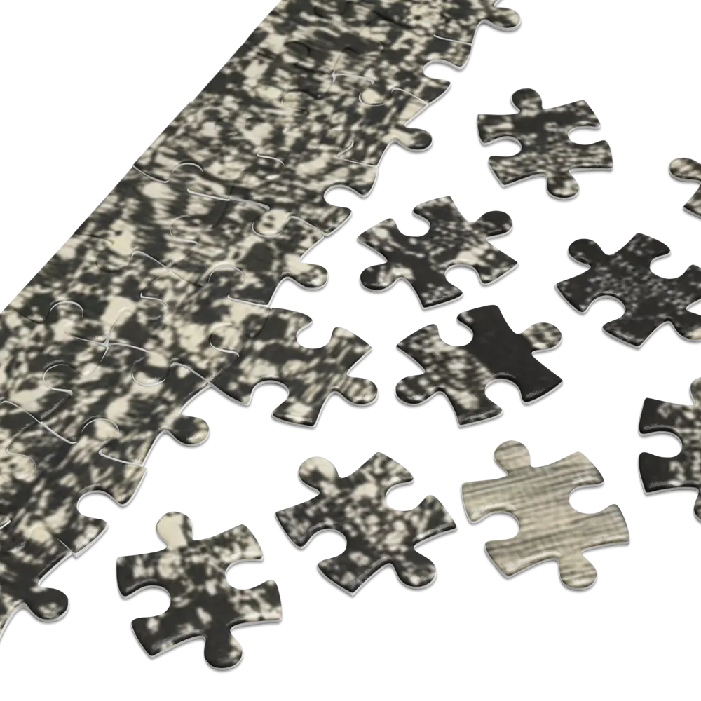 Abstract Black and White Landscape with Trees | Jigsaw Puzzle (252/520 pieces)