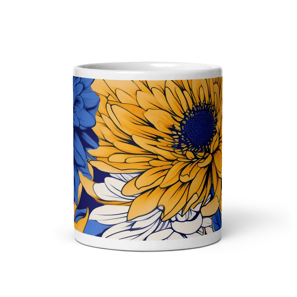 Floral Harmony in Blue and Yellow