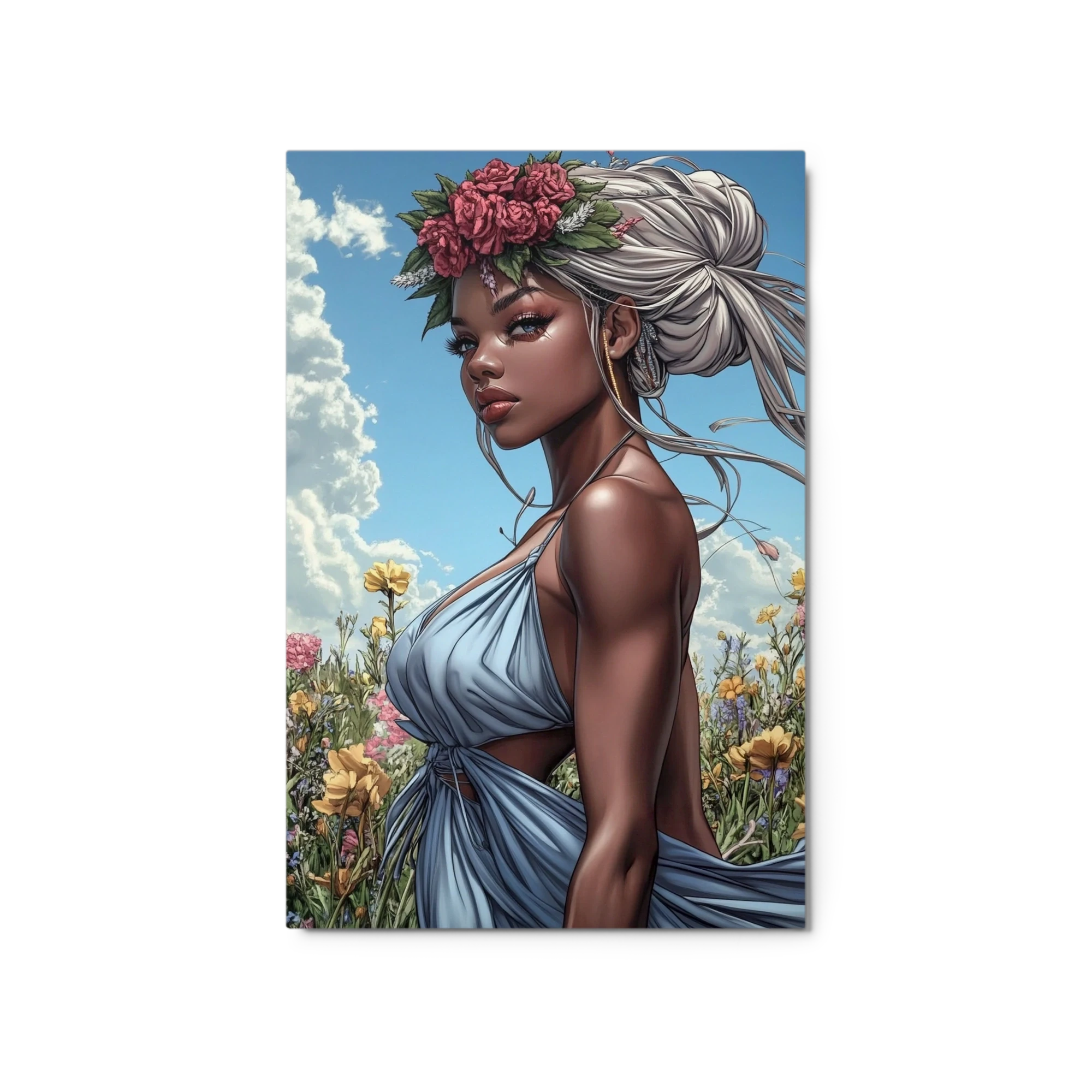 Portrait of a Woman with Floral Crown