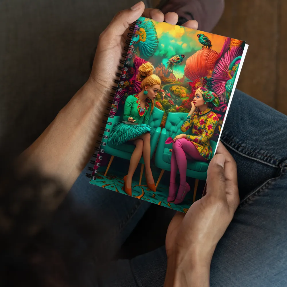 Conversation in a Psychedelic Garden 
 Spiral Notebook | 140 pages