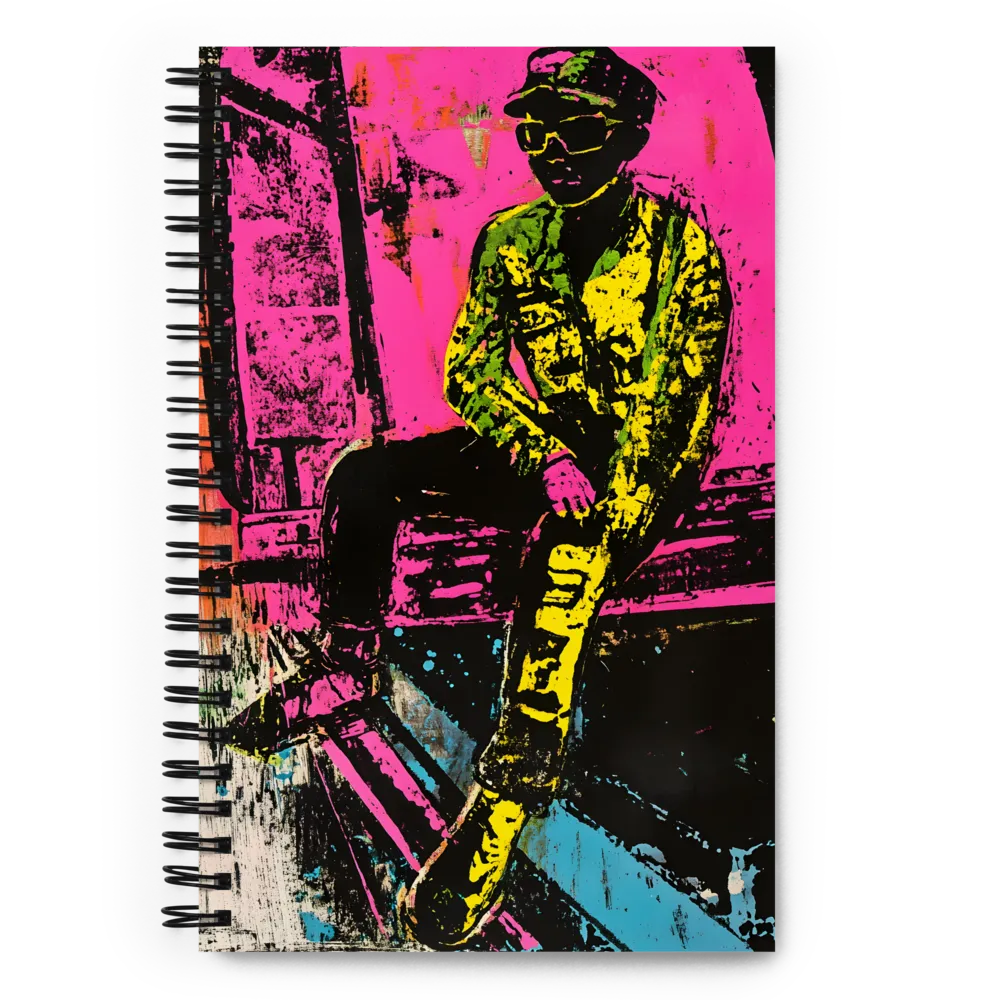 Urban Neon Portrait 
 Spiral Notebook | 140 pages