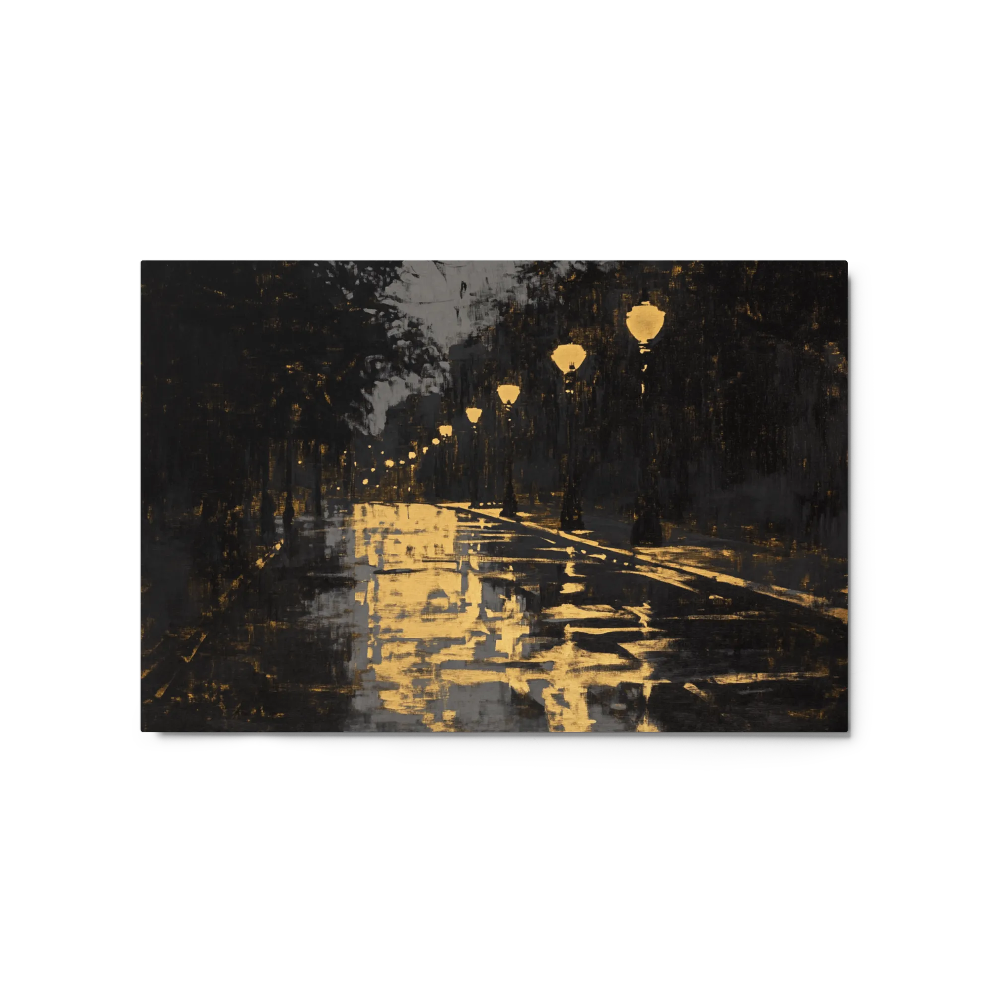Golden Reflections at Night