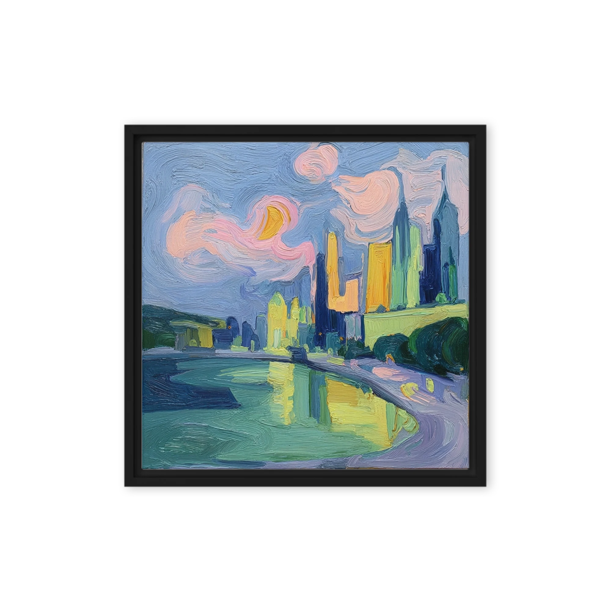 Swirling City Skyline