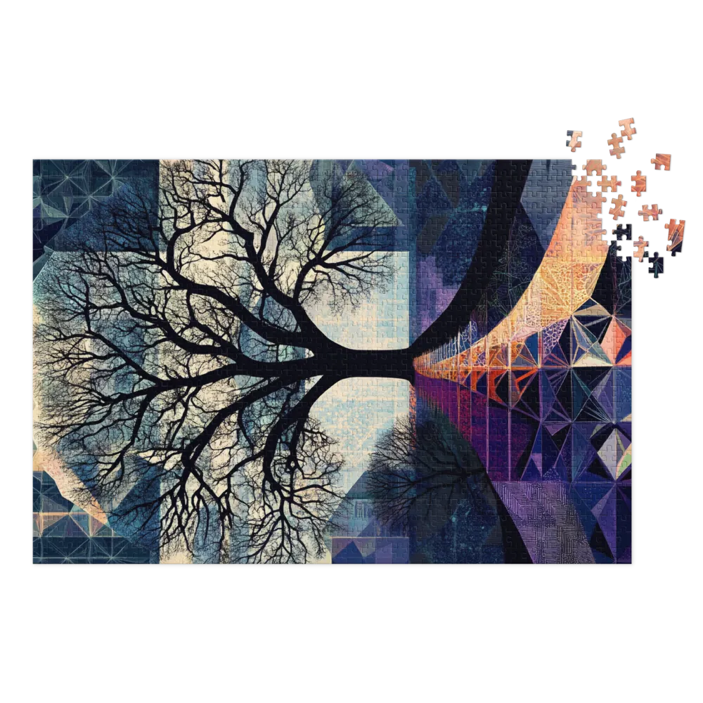 Abstract Tree Landscape Art | Jigsaw Puzzle (252/520 pieces)