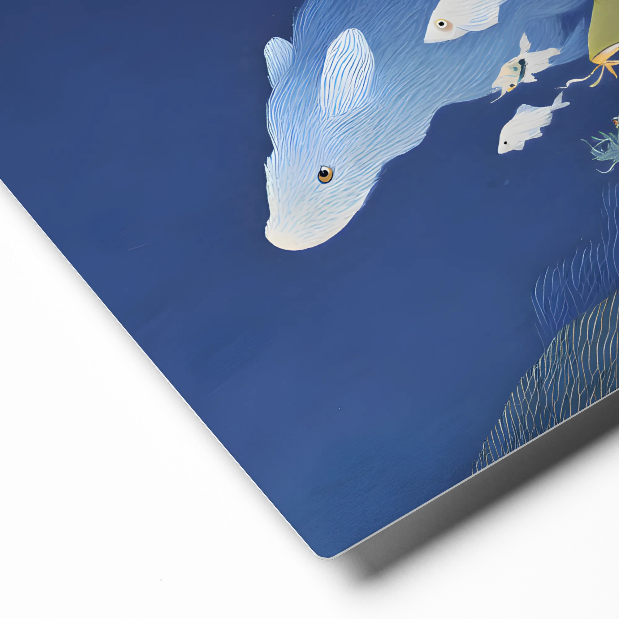 Girl on Fish Cloud 
 Canvas | 32″x 32″