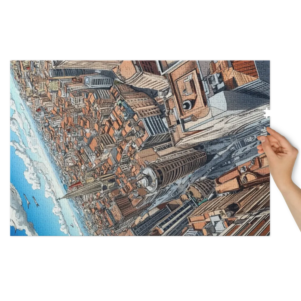 Aerial Cityscape Illustration | Jigsaw Puzzle (252/520 pieces)