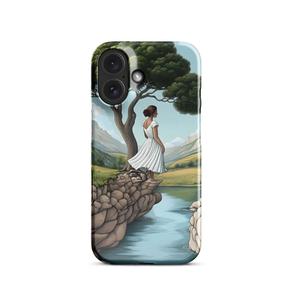 Contemplation on the Cliff 
 iPhone 12 Mini | Snap Case