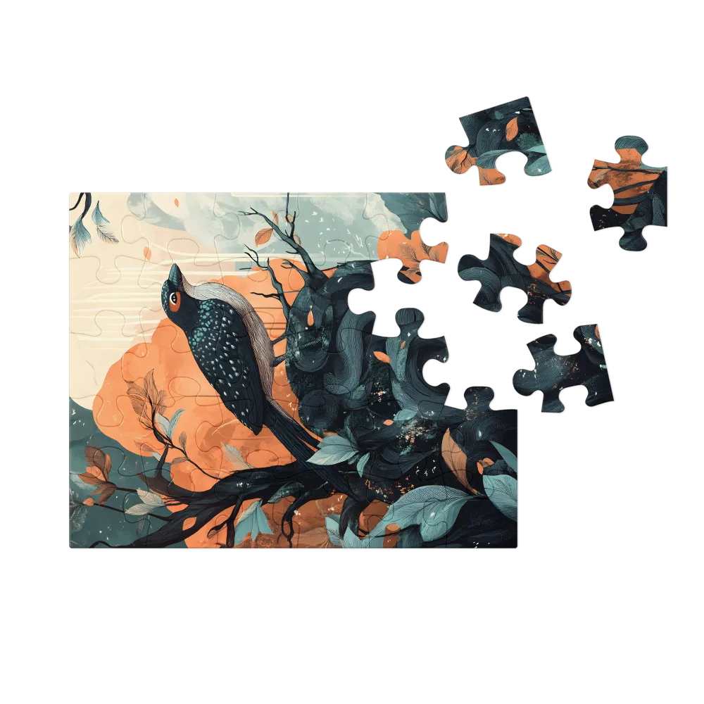 Whispers of the Tealwood Forest 
 Jigsaw Puzzle in Tin Box