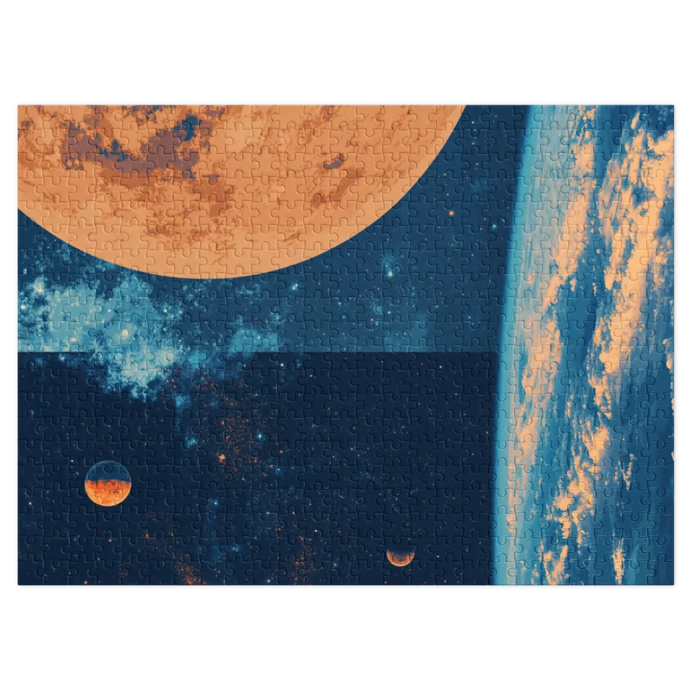 Cosmic Scene with Planets | Jigsaw Puzzle (252/520 pieces)