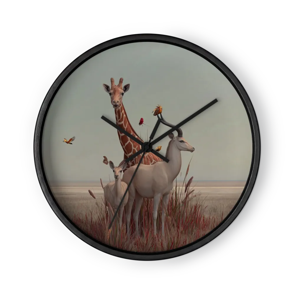 Savanna Gathering | Wall Clock