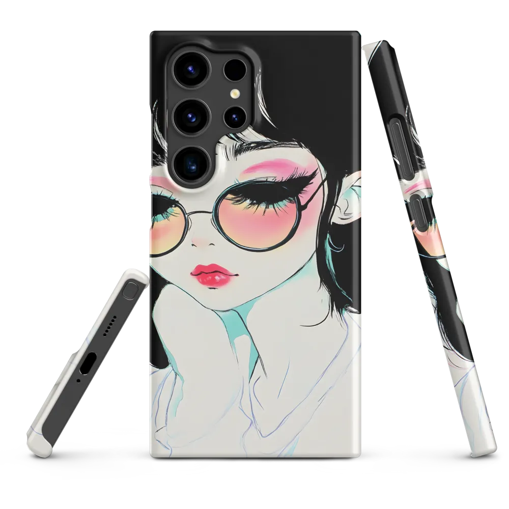 Portrait of a Girl in Sunglasses | Phone Case