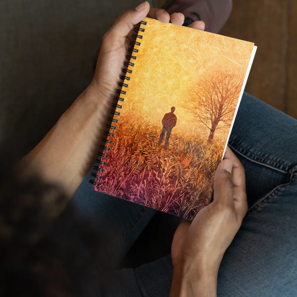 Golden Horizon Silhouette 
 Spiral Notebook | 140 pages
