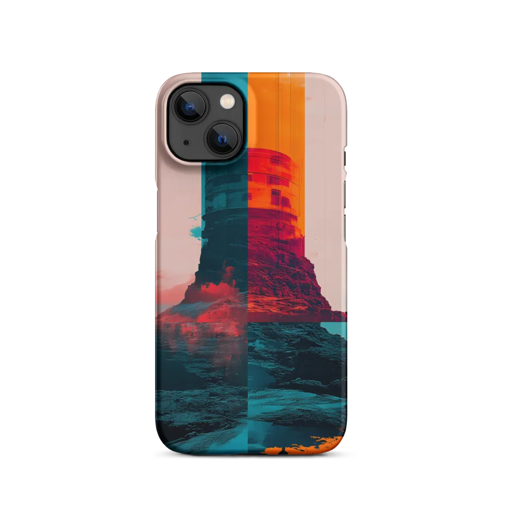 Surreal Landscape with Tower and Person | Phone Case
