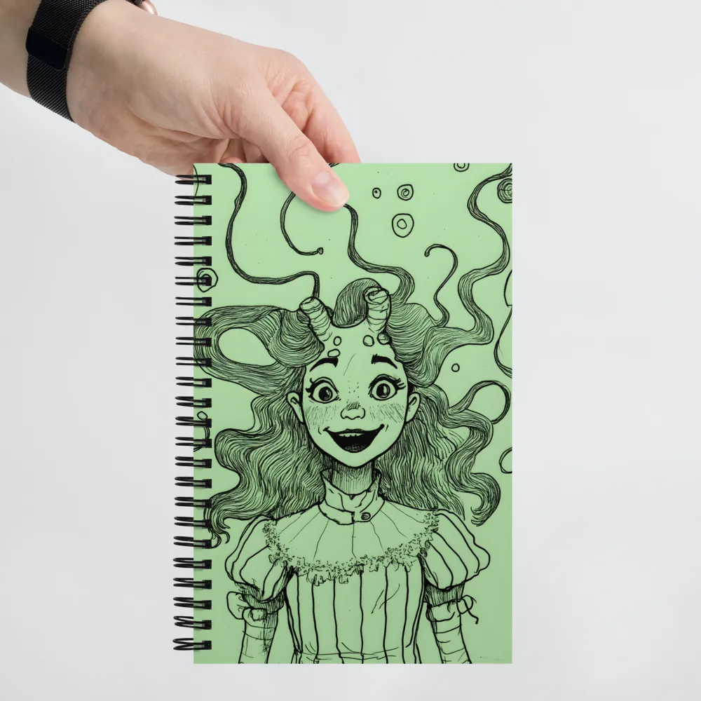 Smiling Horned Girl 
 Spiral Notebook | 140 pages