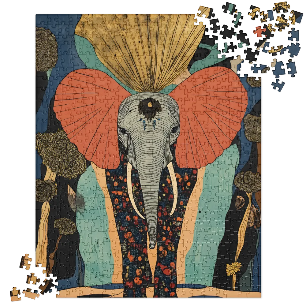 Elephant's Golden Dream 
 Jigsaw Puzzle