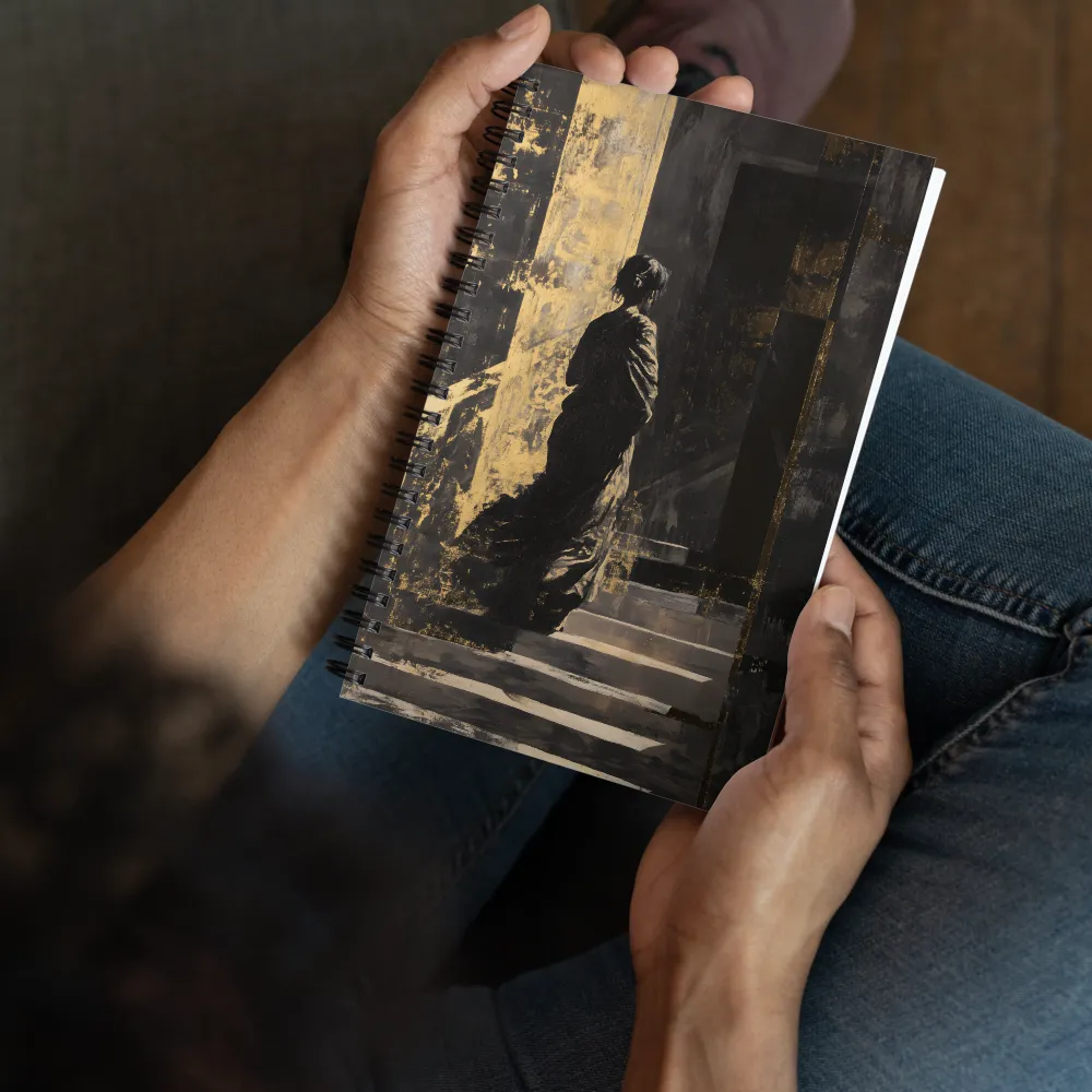 Ascent in Gold and Shadow 
 Spiral Notebook | 140 pages