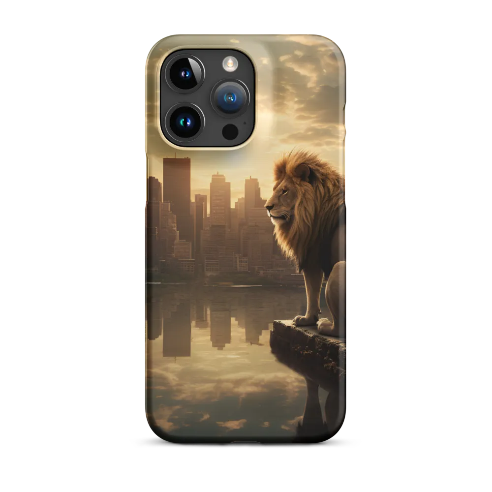 Lion Overlooking City at Sunset | Phone Case