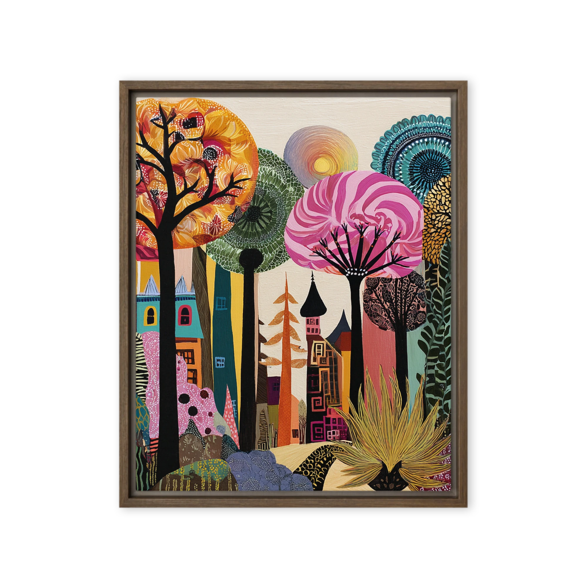 Kaleidoscope Forest Village | Art Print