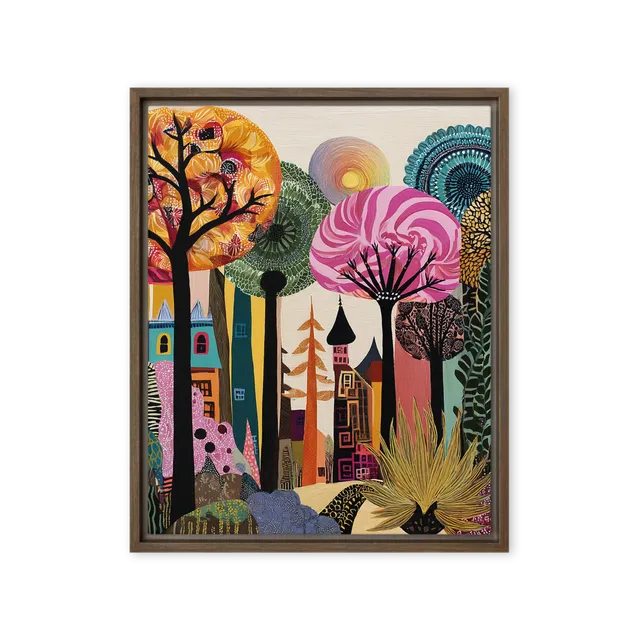 Kaleidoscope Forest Village | Art Print