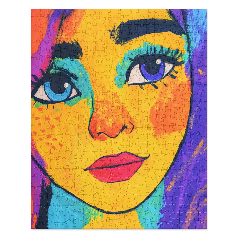 Stylized Pop Art Portrait 
 Jigsaw Puzzle