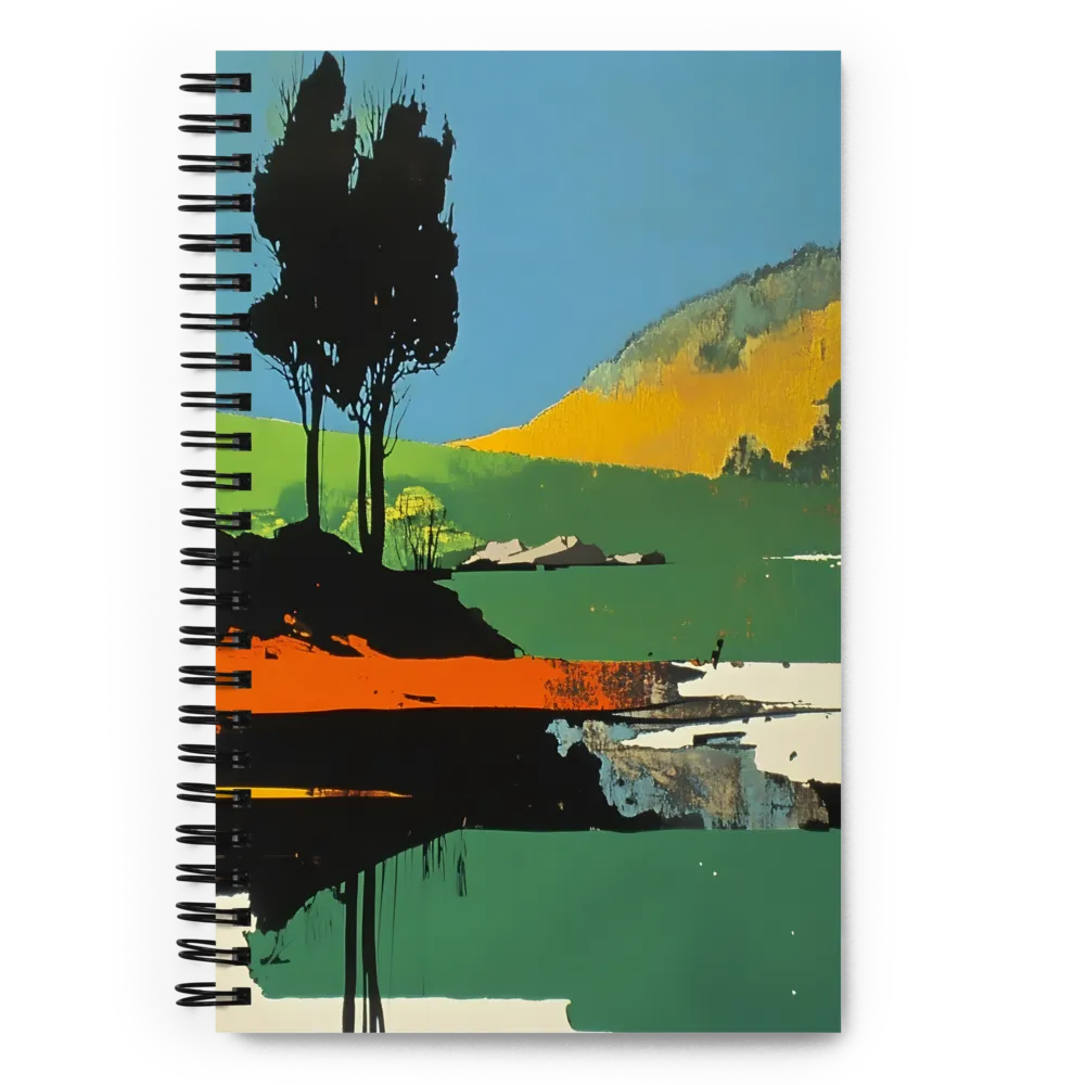Abstract Landscape in Blocks 
 Spiral Notebook | 140 pages