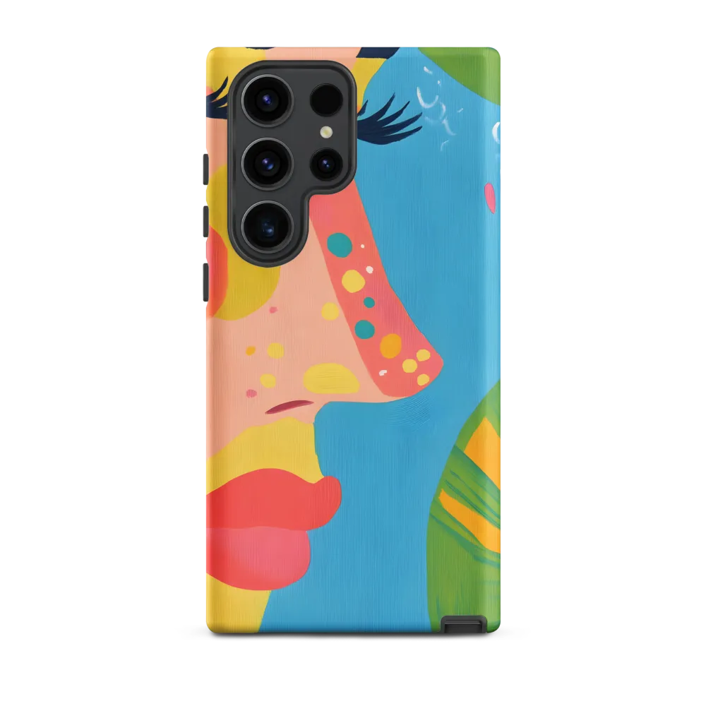 Stylized Portrait with Leaves | Phone Case