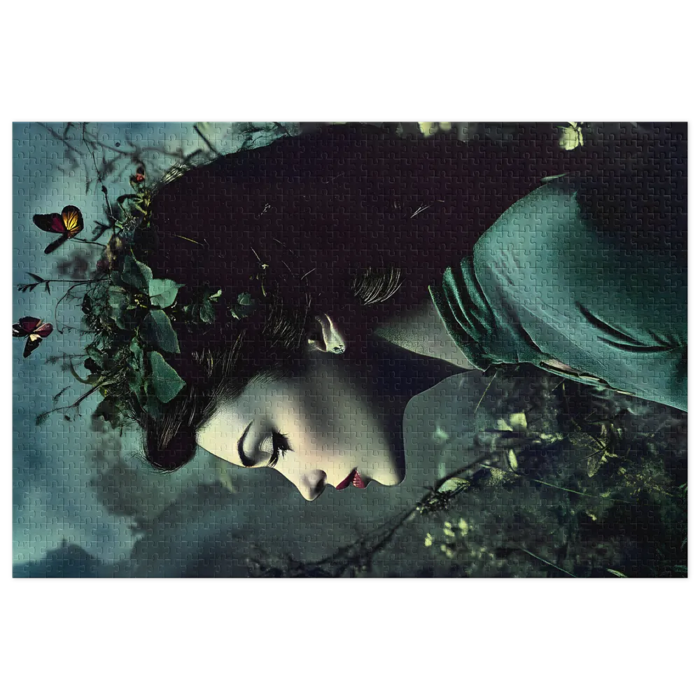Enchanted Botanical Profile 
 Jigsaw Puzzle in Tin Box