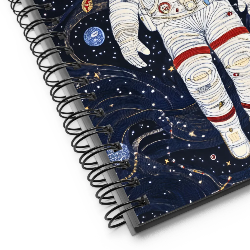 Cosmic Explorer in Inked Depths 
 Spiral Notebook | 140 pages