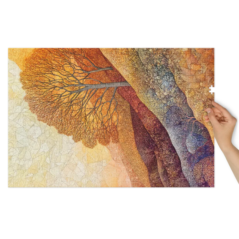 Abstract Landscape with Trees | Jigsaw Puzzle (252/520 pieces)