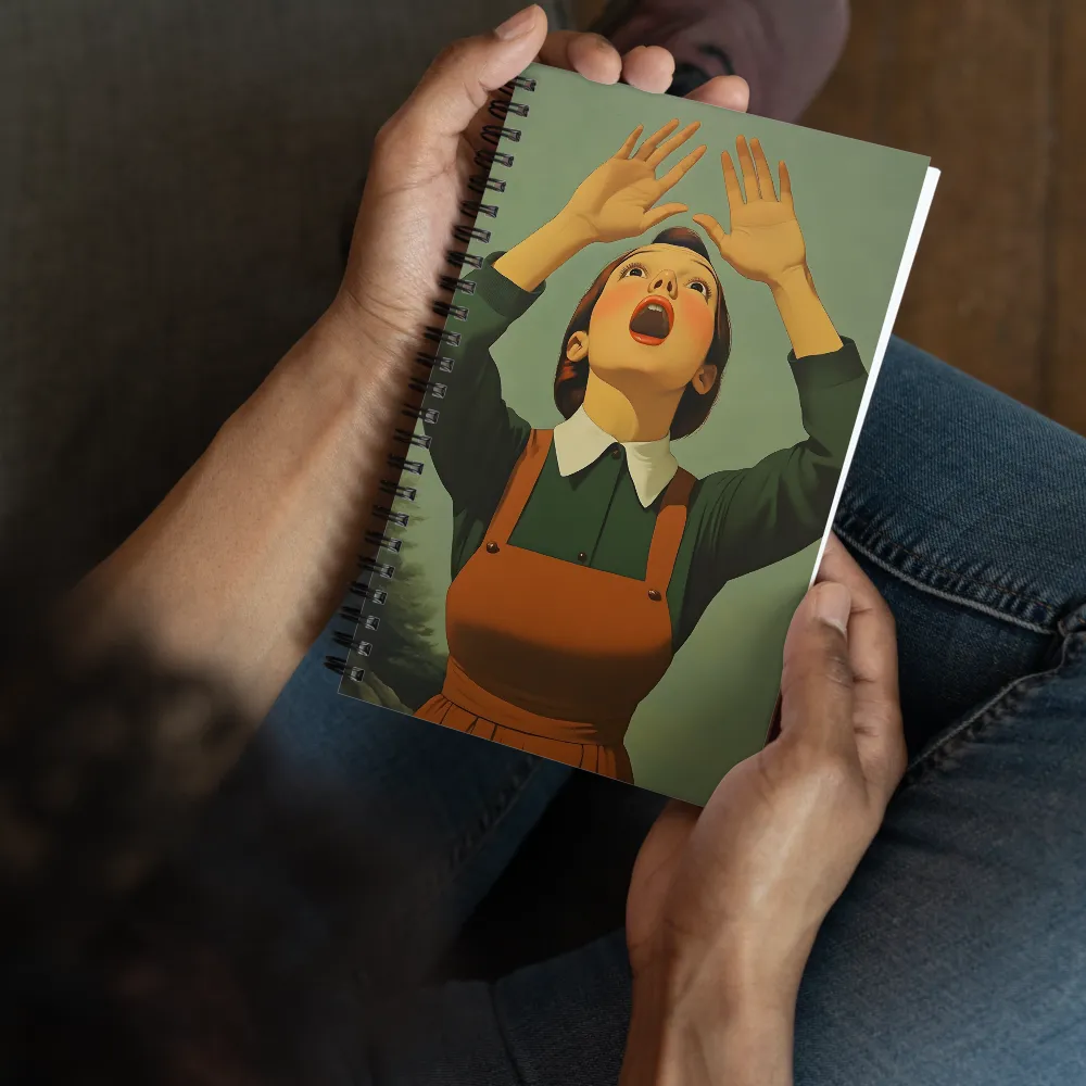 Surprise in Green and Rust 
 Spiral Notebook | 140 pages