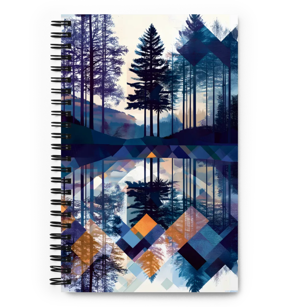Geometric Forest Reflection 
 Spiral Notebook | 140 pages